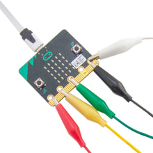 Load image into Gallery viewer, 30 Piece Alligator Clip to Male Jumper Pin Test Lead Set - Includes 5 Green, 5 Red, 5 Black, 5 Yellow, 5 White, and 5 Blue Cables, 8-inch Length
