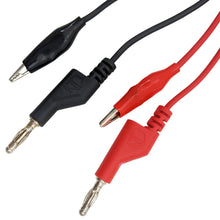 Load image into Gallery viewer, Banana to Alligator Test Lead Set, Includes 1 Red and 1 Black Lead, 3 Foot Length
