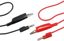 Load image into Gallery viewer, 36-inch Banana to Large Alligator Clip Test Lead Set, Includes 1 Red and 1 Black
