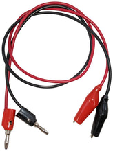 Load image into Gallery viewer, Banana to Alligator Test Leads Set, Includes 1 Red and 1 Black Lead, 24" Long
