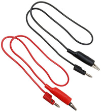 Load image into Gallery viewer, 24-inch Banana to Large Alligator Clip Test Lead Set, Includes 1 Red and 1 Black
