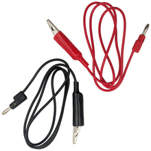 Load image into Gallery viewer, 36-inch Banana to Large Alligator Clip Test Lead Set, Includes 1 Red and 1 Black
