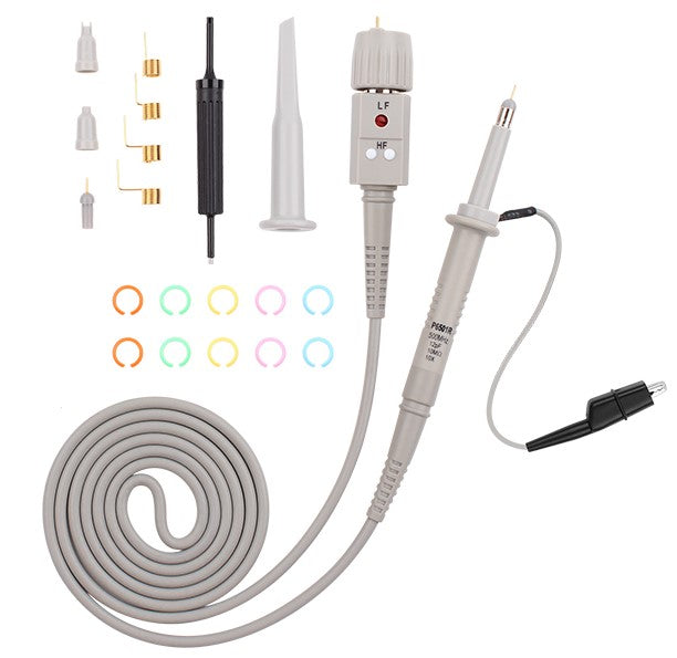 500 MHz Oscilloscope Probe with Readout Actuator Pin, Fixed x10 Attenuation, Tektronix and Agilent Compatible