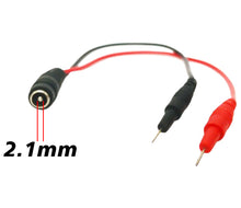 Load image into Gallery viewer, Wall Adapter to Test Pin Cable, Converts Wall Adapter 2.1mm Center Positive Output to Test Leads with Pins
