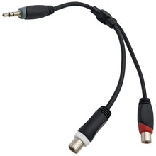 Load image into Gallery viewer, 3.5mm Stereo Male to Dual RCA Female Y-Adapter Cable, 6-Inch Length
