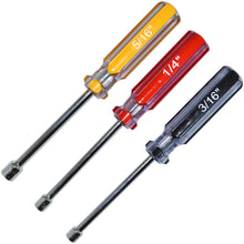 Load image into Gallery viewer, 3 Piece Economy Nut Driver Set - 3/16&quot;, 1/4&quot;, 5/16&quot;
