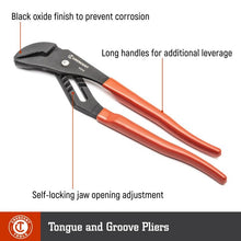 Load image into Gallery viewer, Crescent 7&quot; Tongue &amp; Groove Plier, Straight Jaw, Black Oxide (RT27CVN-05)
