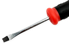 Load image into Gallery viewer, 10 Pack 1/4" x 3" Slotted Screwdriver, Rubber Grip, Magnetic Tip, Shaft Length 3"
