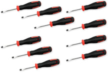 Load image into Gallery viewer, 10 Pack 1/4" x 3" Slotted Screwdriver, Rubber Grip, Magnetic Tip, Shaft Length 3"
