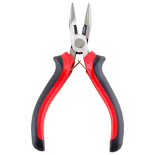 Load image into Gallery viewer, Long Nose Pliers - 4.75&quot; long | Made of Chrome Vanadium Steel | Serrated Jaws | Side Cutter | Cushion Grip

