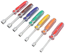 Load image into Gallery viewer, GreatNeck 7 Piece Metric Professional Nut Driver Set, Metric Nut Driver Set, Hollow Nut Driver Set, Rust Resistant, Acetate Handles (ND71)
