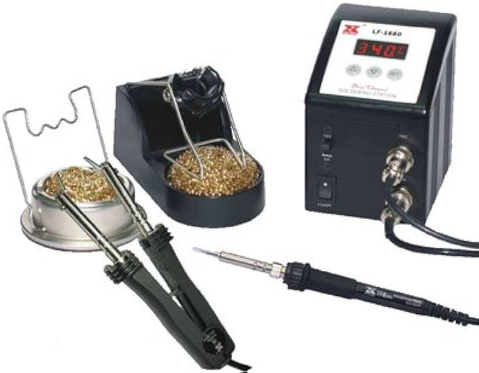 XYtronic 80-Watt Soldering Iron and SMD Tweezer Combo Station (LF-1680)
