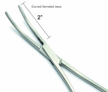 Load image into Gallery viewer, 7&quot; Curved Nose Hemostat Clamp with Serrated Jaws
