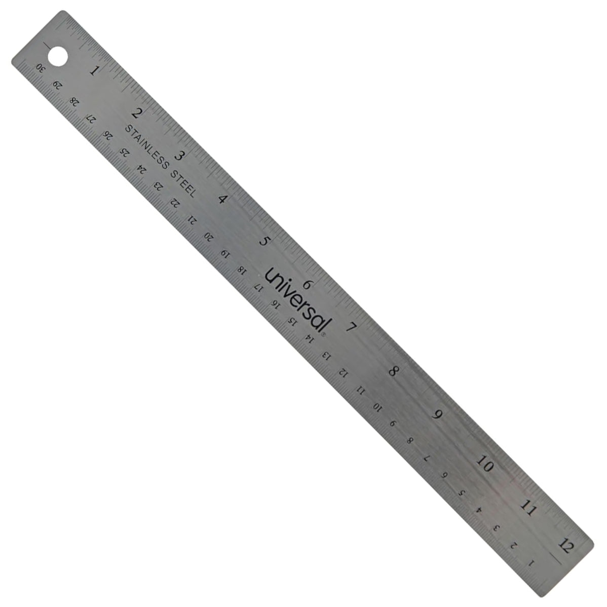 Universal 12-inch Standard/Metric Stainless Steel Ruler with Cork Back ...