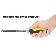 Load image into Gallery viewer, GreatNeck True Close Quarter Hacksaw with 10-inch Carbon Steel Blade for Cutting Wood, PVC, Foam, Brass, and More (80070)
