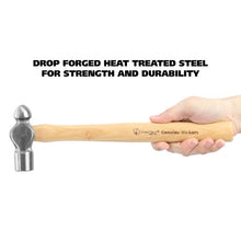 Load image into Gallery viewer, GreatNeck 16 Ounce Hickory Ball Peen Hammer, Auto Body Hammer, Wood Handle Hammer, Sheet Metal Hammer (BP16)
