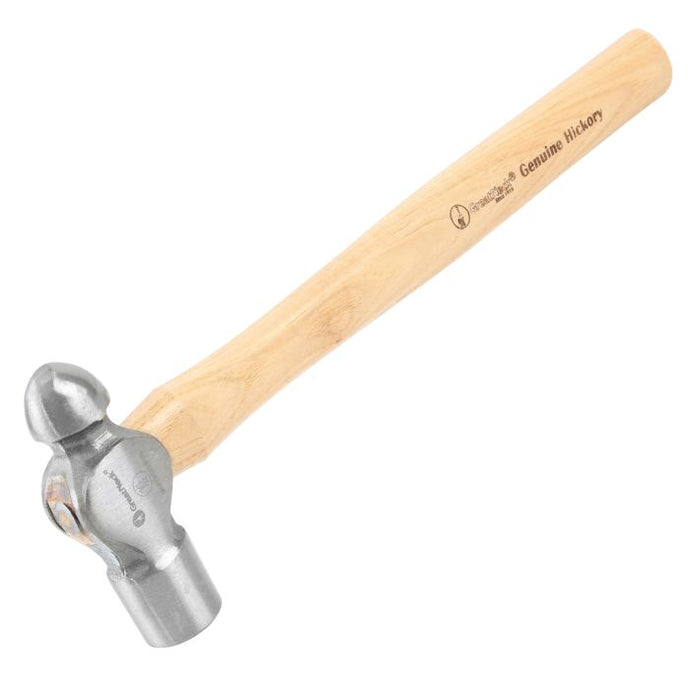 GreatNeck 16 Ounce Hickory Ball Peen Hammer, Auto Body Hammer, Wood Handle Hammer, Sheet Metal Hammer (BP16)