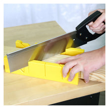 Load image into Gallery viewer, GreatNeck 12 Inch Mitre Box with 14 Inch Back Saw, Reinforced Steel Back Saw for Accurate Cutting, Receptacle Box Saw With Degree Cutting Guide (BSB14)
