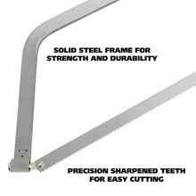 Load image into Gallery viewer, GreatNeck Butcher Saw, 18 Inch | Meat Processing Saw – Cut Through Bone &amp; Meat | Great for Home Use &amp; Processing Game &amp; Livestock | High Carbon Steel Blade &amp; Cold Rolled Steel Frame (BUS18)
