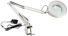 Load image into Gallery viewer, 39&quot; Adjustable Spring Balanced LED Magnifier Lamp with 5&quot; Glass Lens, 5 Diopter, Ultra Bright 6400K (Daylight) Light
