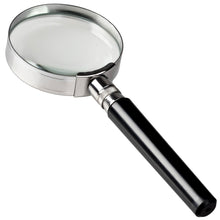 Load image into Gallery viewer, Magnifying Glass 3X Magnification, 2 Inch Diameter with Black Plastic Handle (7-1012)

