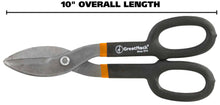 Load image into Gallery viewer, GreatNeck 10-Inch Tin Snips for Cutting Metal Sheet, Heavy Duty (T10SC)

