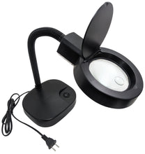 Load image into Gallery viewer, Tabletop Magnifying Light with 12&quot; Flexible Neck, 4X and 8X Magnification, 11W Fluorescent Lamp
