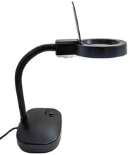 Load image into Gallery viewer, Tabletop Magnifying Light with 12&quot; Flexible Neck, 4X and 8X Magnification, 11W Fluorescent Lamp
