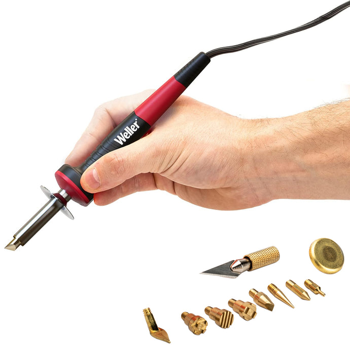 Weller 15 Piece Woodburning Kit with 25W Iron and Assorted Tips (WLIWBK2512A)