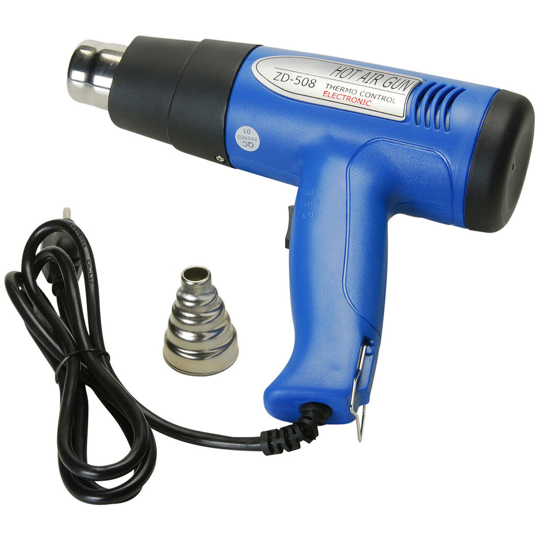 Dual Temperature Heat Gun, 300°F / 900°F - Ideal for Paint Stripping / Heat Shrink Tubing, and more (ZD-508)