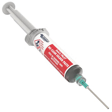 Load image into Gallery viewer, MG Chemicals 4860P 63/37 No Clean, Leaded Solder Paste, 35 g (1.2 oz) Pneumatic Dispenser - Complete with Plunger &amp; Dispensing Tip (4860P-35G)
