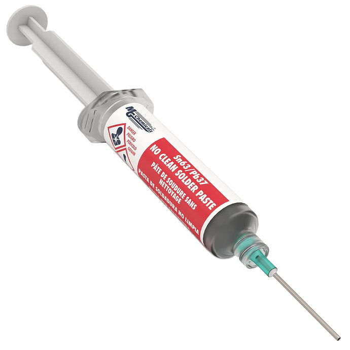 MG Chemicals 4860P 63/37 No Clean, Leaded Solder Paste, 35 g (1.2 oz) Pneumatic Dispenser - Complete with Plunger & Dispensing Tip (4860P-35G)