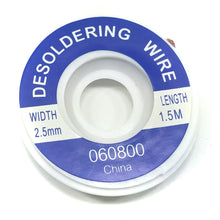 Load image into Gallery viewer, Desoldering Wick for Solder Removal, 2.5mm Width, 5&#39; Length
