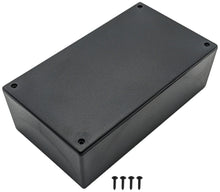 Load image into Gallery viewer, Black Plastic Enclosure Project Box with Lid and Screws, 7.5&quot; x 4.25&quot; x 2.25&quot;
