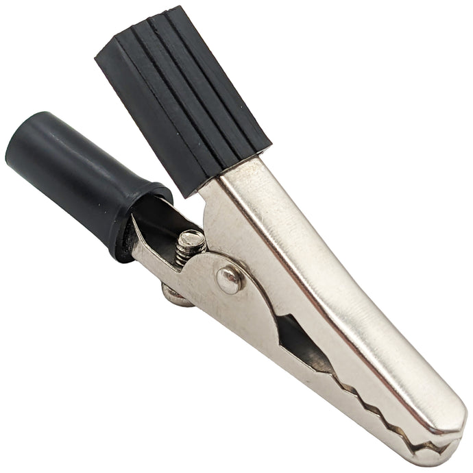 Black Alligator Clip Screw Type with Insulated Handle, 2