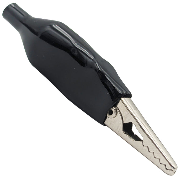 Large Alligator Clip with Black Insulator, 1.7