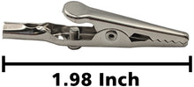 Load image into Gallery viewer, 100 Pack Alligator Clips Screw Type, 2-inch Length with 3/8-inch Jaw Opening - Accepts Banana Plug (Equal to Mueller 60S)
