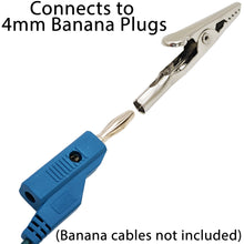 Load image into Gallery viewer, 2-inch Alligator Clip with 3/8&quot; Jaw Opening, Accepts 4mm Banana Plug or Crimp / Solder
