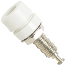 Load image into Gallery viewer, White Panel Mount 4mm Banana Jack Connector (1581-9)
