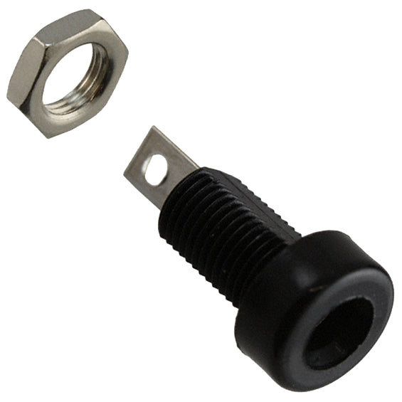 Black Standard (4mm) Banana Jack Connector with Solder Tab