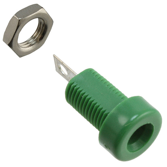 Green Standard (4mm) Banana Jack Connector with Solder Tab