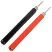 Load image into Gallery viewer, Red and Black Solderless Insulated Test Prods with Plastic Handles, 4 Inch Length (912J + 913J)

