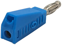 Load image into Gallery viewer, Blue Stackable 4mm Banana Plug Connector for Building or Repairing Test Leads
