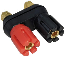 Load image into Gallery viewer, Gold Insulated Dual Binding Post with 4mm Banana Plug Jacks 2-Way, Black and Red Terminals for Audio or as Test Lead Connector
