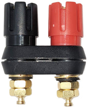Load image into Gallery viewer, Gold Insulated Dual Binding Post with 4mm Banana Plug Jacks 2-Way, Black and Red Terminals for Audio or as Test Lead Connector
