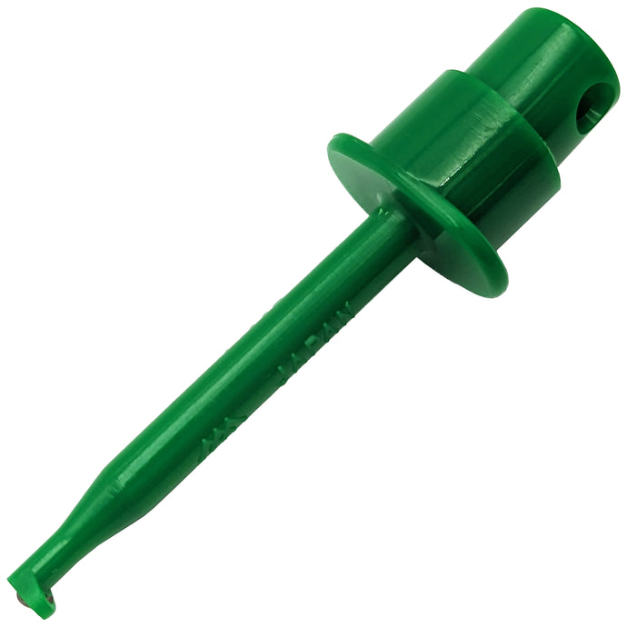 Green Spring-Loaded Mini Hook for Building Test Leads