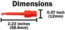 Load image into Gallery viewer, 10 Pack of Red Spring Loaded Mini Hooks for Building Test Leads
