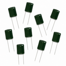 Load image into Gallery viewer, Mylar Radial Capacitor 10% 100 Volt 0.22 µF ; Pack of 10
