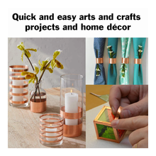 Load image into Gallery viewer, 50 Feet 3/16" (5mm) Wide Copper Foil Tape with Adhesive Backing, EMI Shielding
