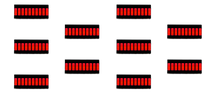 Load image into Gallery viewer, 10 Pack LED Bar Graph Red

